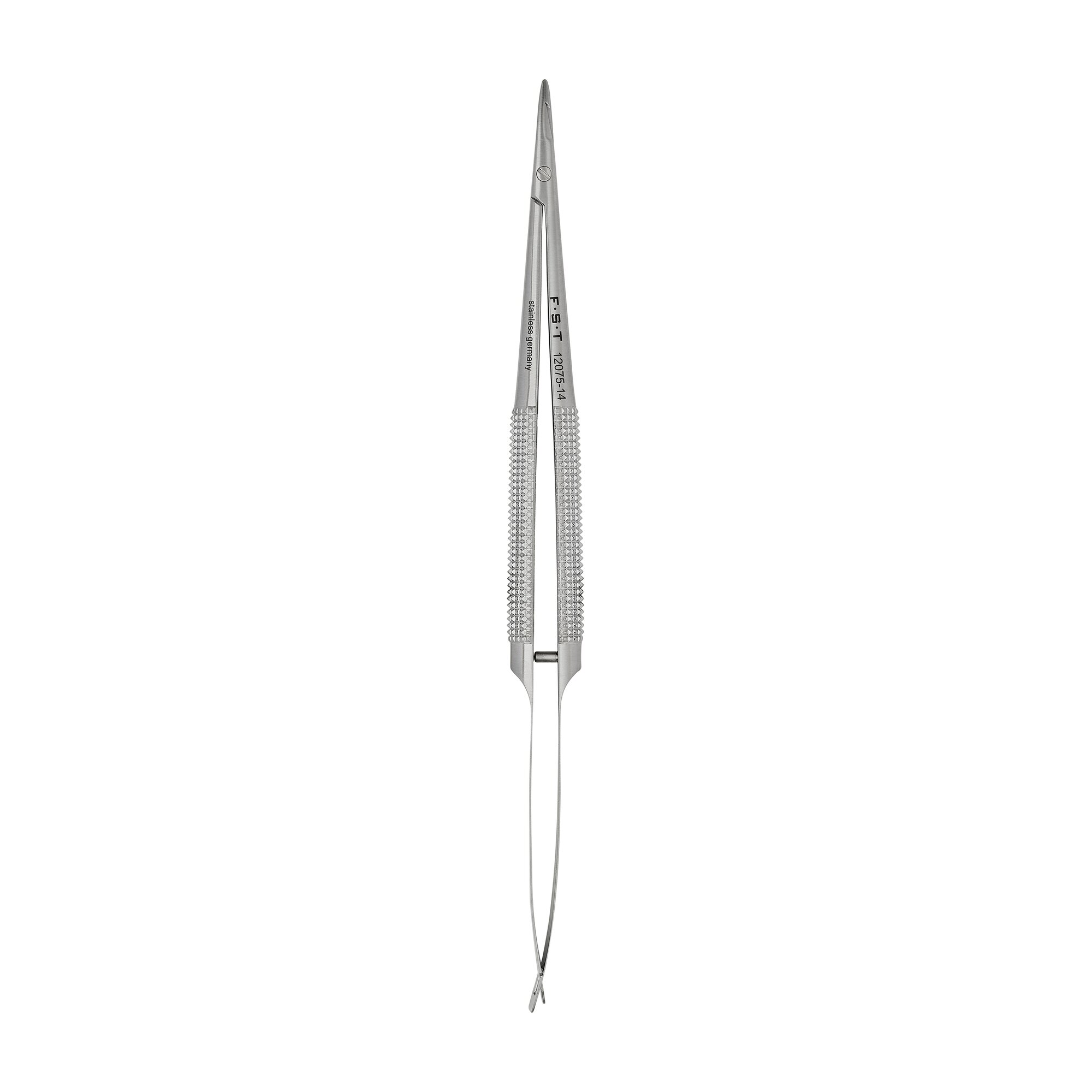 Round Handled Micro Needle Holder with Suture Cutter | 12075-14