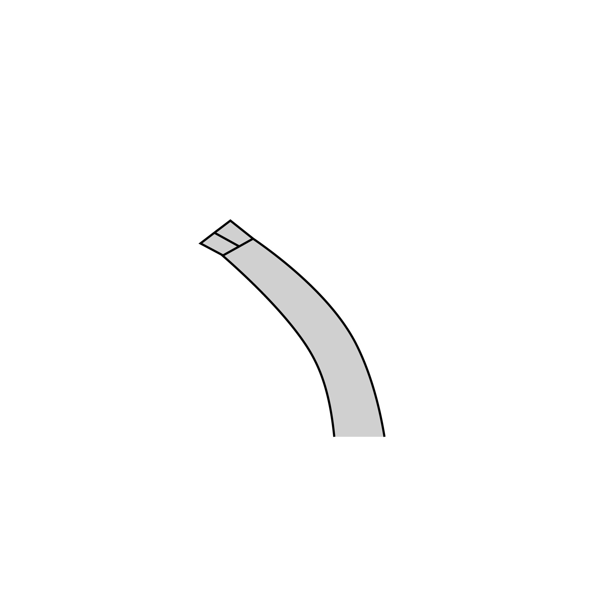 Surgical Narrow Forceps - Curved | 11029-14